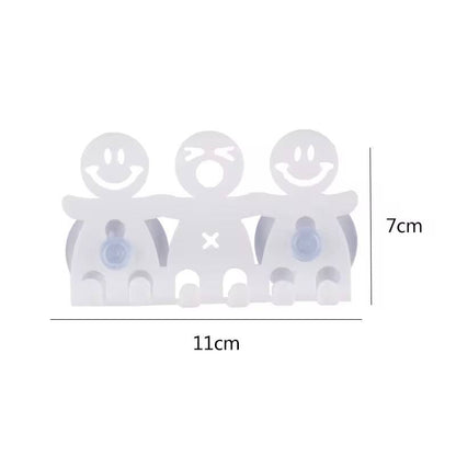 Bathroom Suction 5 Position Toothbrush Holder Rack