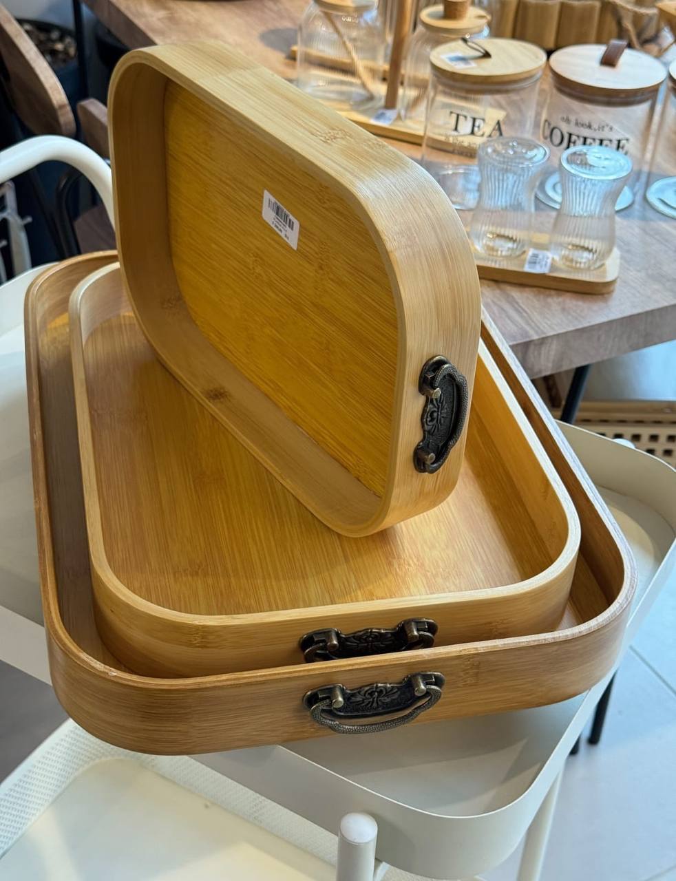Multi-functional Bamboo Food serving Trays and Households use/Decor
