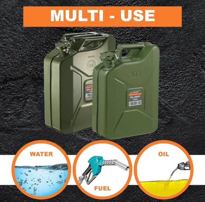 Metallic gasoline cans