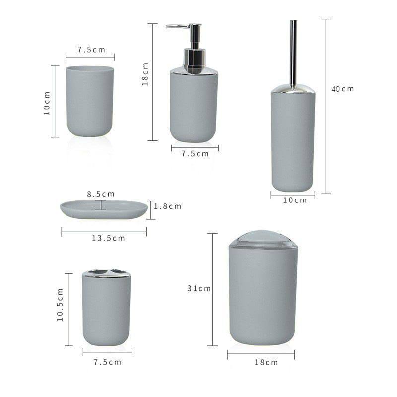 6pcs Bathroom Accessories Set