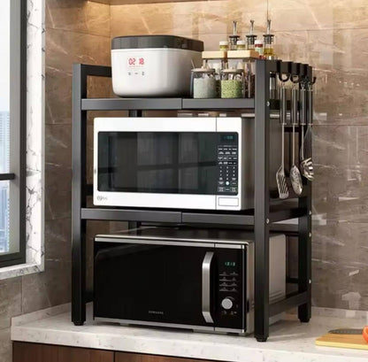 Double layer Heavy-duty Adjustable Microwave Stand