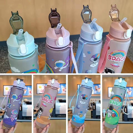 850ml kids space water, space frosted water bottle,