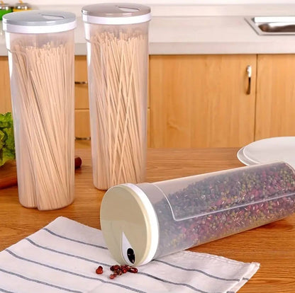 Grain storage spaghetti containers