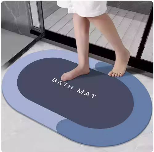 Oval Antislip absorbent bathroom mat