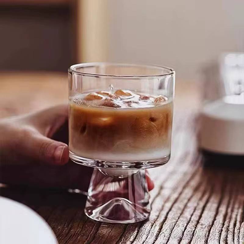 Elegant Mountain Bottom Crystal Glassware 6pc