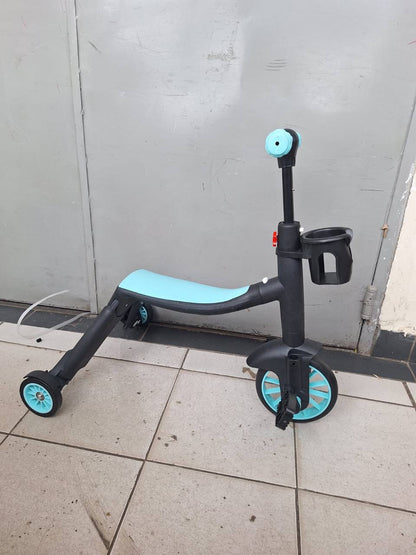 3 in 1 Kids Scooter and Bike, Adjustable Toddler Balance Bike with Durable Plastic