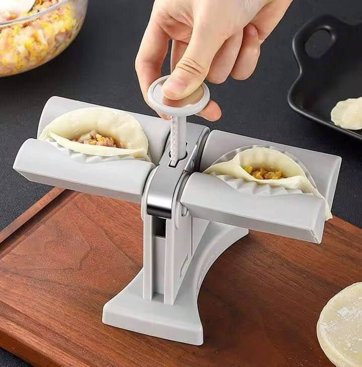 Fully Automatic Double Head Press Dumplings Machine.