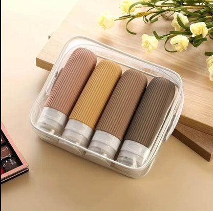 100 ml silicone squeeze bottle / travel toiletry cosmetic bottle set