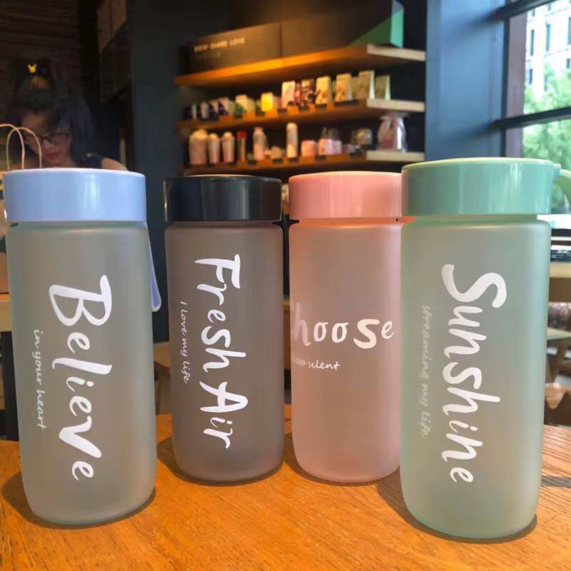 Frosted water bottles