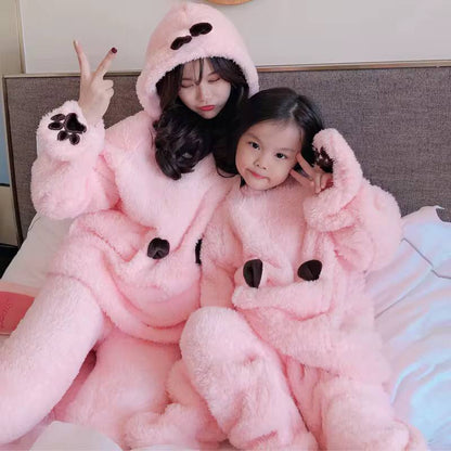 JULY SONG WINTER MOM DAUGHTER  FLANNEL PAJAMAS