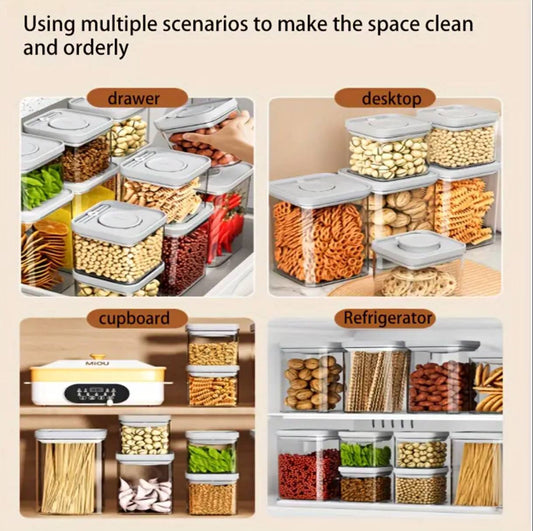 3 pcs Airtight Press-to-Seal Food Storage Container with Lid