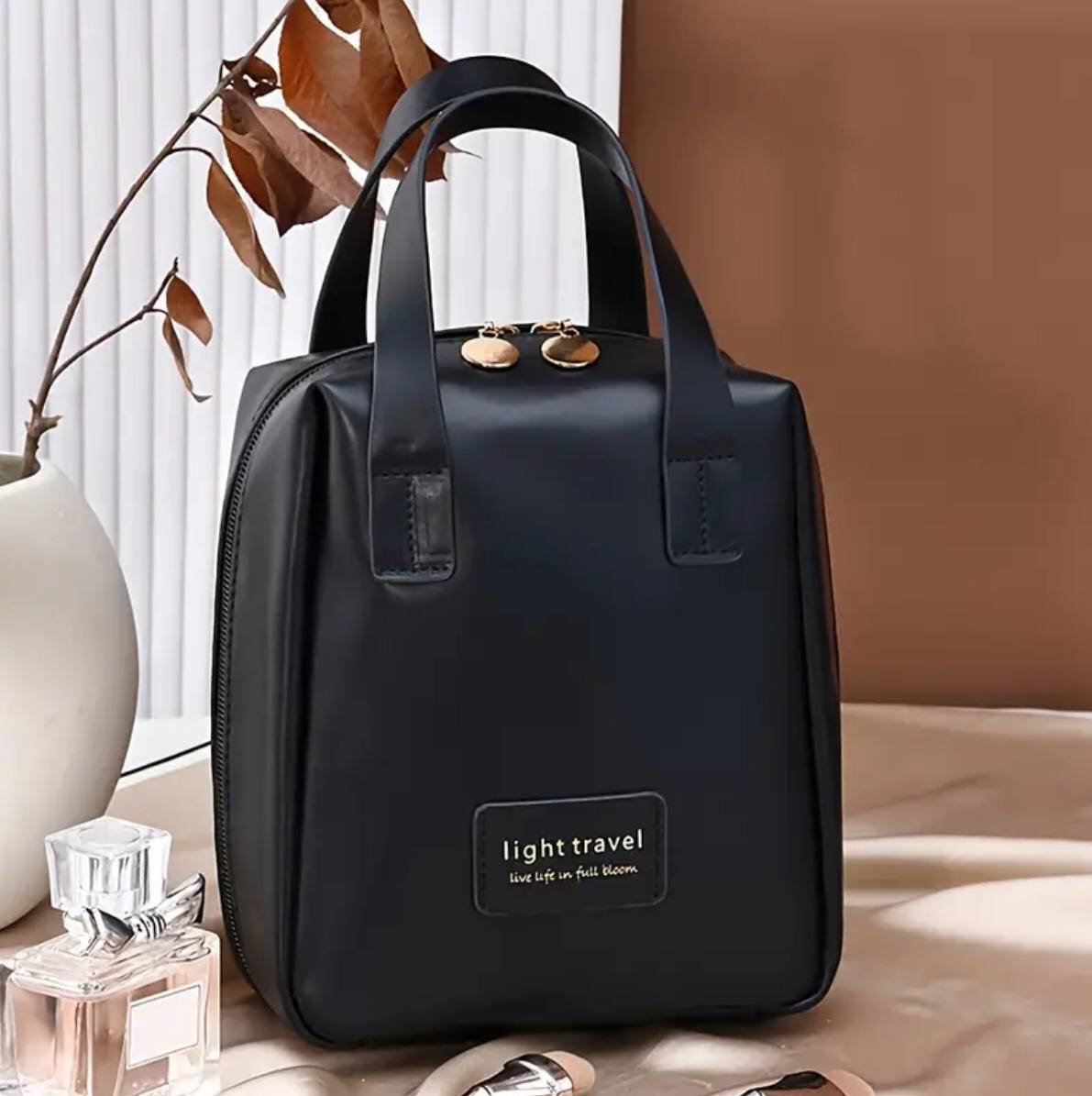 Pu leather multi_function cosmetics bag