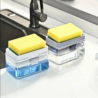 2‑in‑1 Soap Dispenser + Sponge Holder