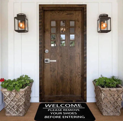 Themed message entryway door mats