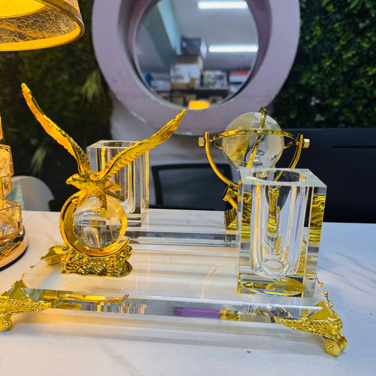 Crystal Pen Holder Set for office Table Decoration