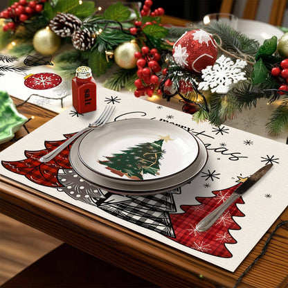 1pc Christmas Placemats For Dining Table Table Mats Kitchen Dining Decoration