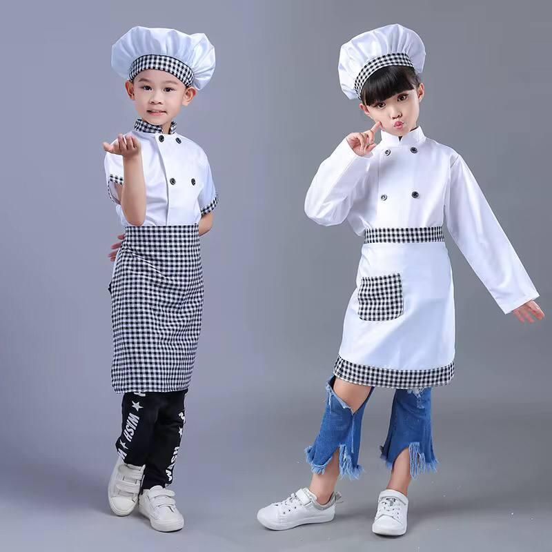 3pcs Children Professional Chef costume