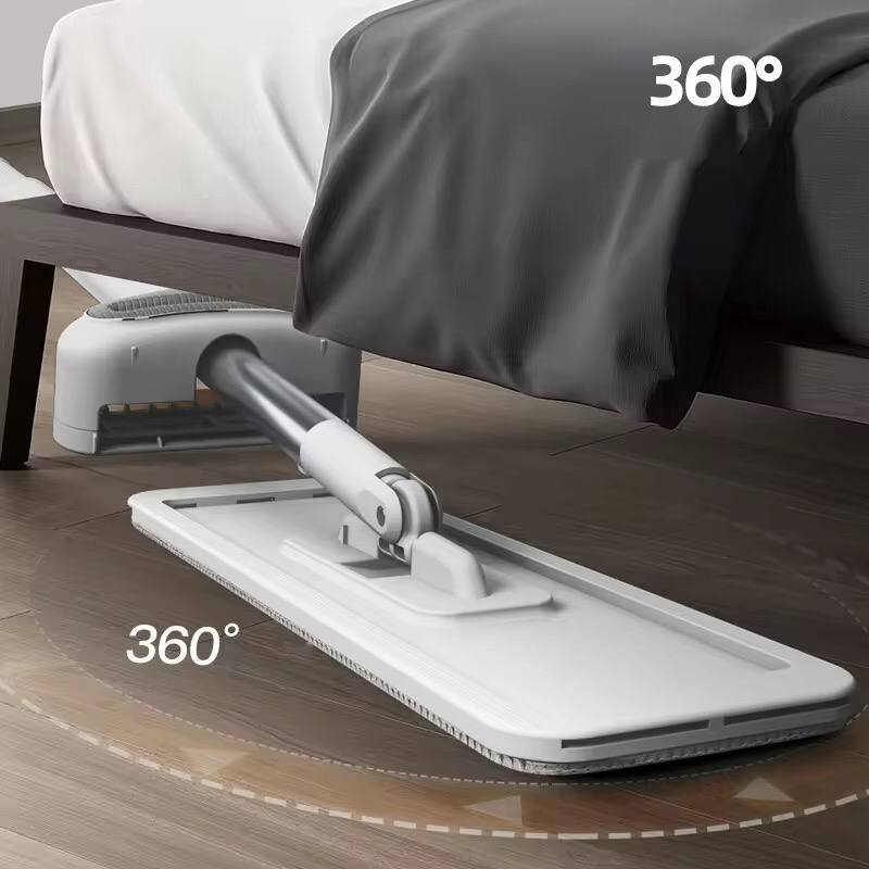 Household Flat Mops Hand-free Mop Bucket Set Lazy Mop God Large Flat Mop Clean Kitchen Mopping Plastic High Cleansing Power