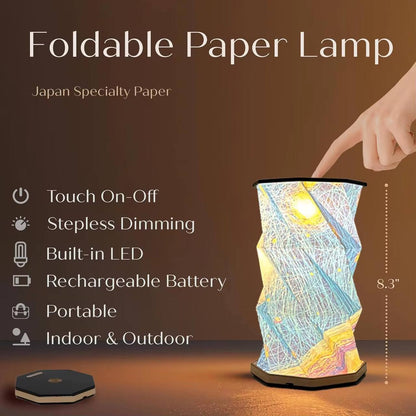 Rotating foldable lamp decor