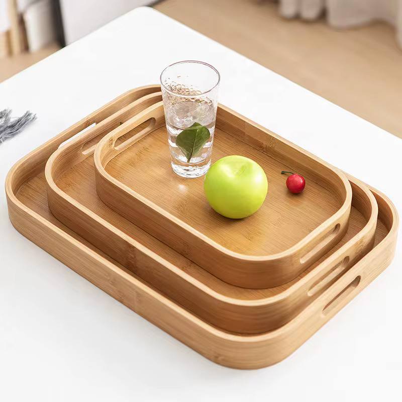3pcs Multi-functional Bamboo Food storage Trays