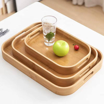 3pcs Multi-functional Bamboo Food storage Trays