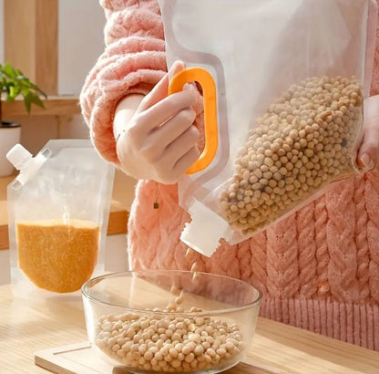 Transparent Sealed Packaging Bag Grains Moisture-proof Portable Storage Bag Kitchen Food