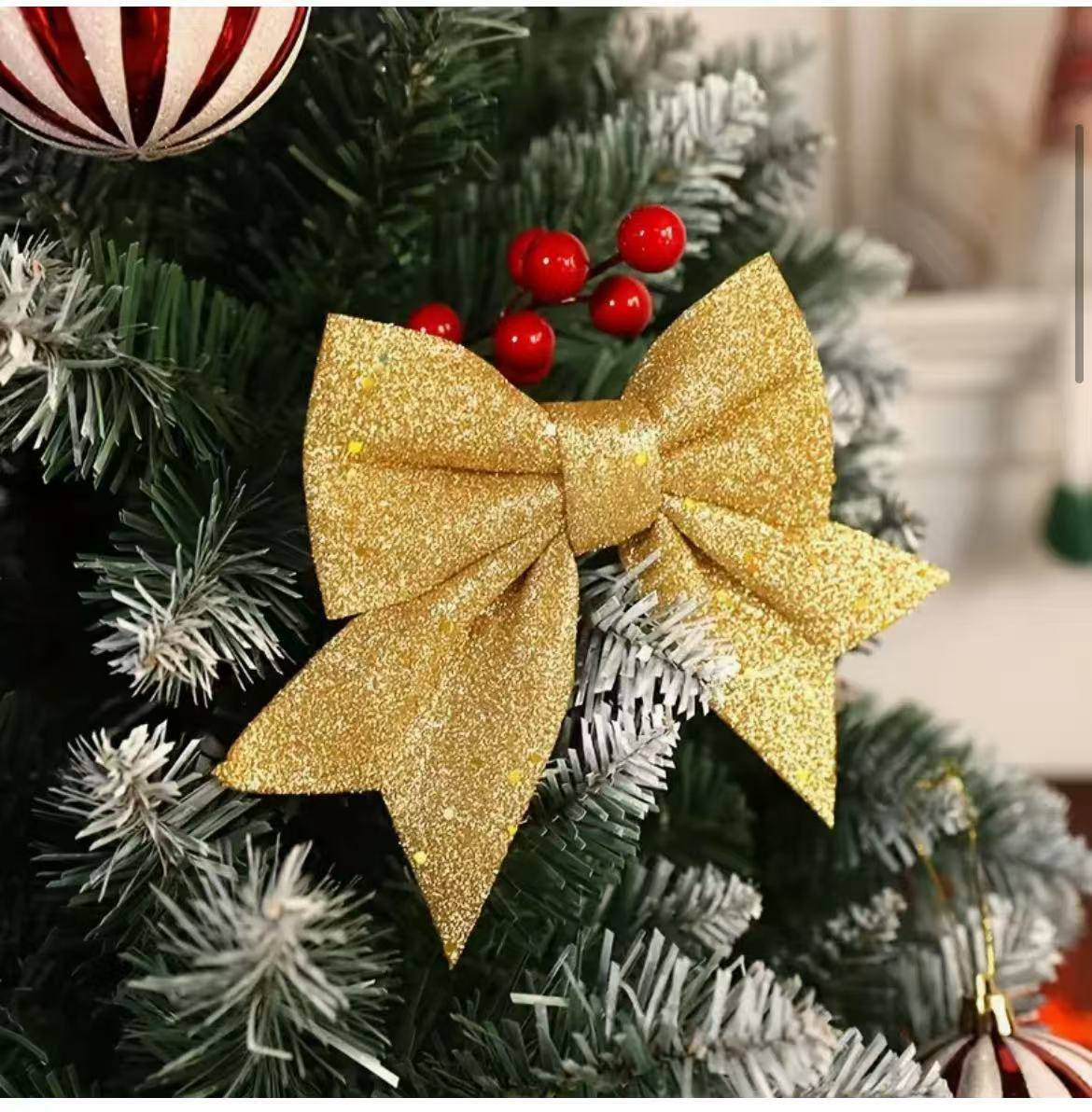 Christmas Glitter Ribbons/Bows