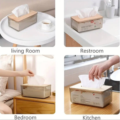 lNordic minimalist tissue box /Serviette holder with bamboo lid