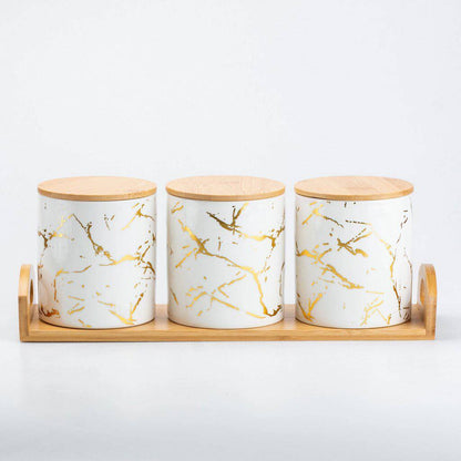 3pcs set marble canisters