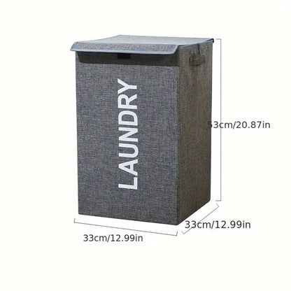 Large Capacity Foldable Laundry basket  with lid and Handles