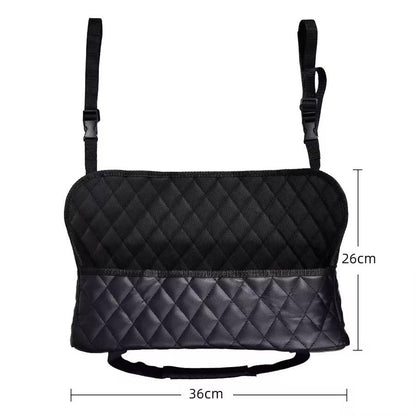 High quality PU leather car in between seat organizer
