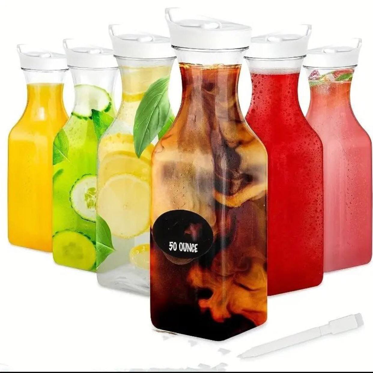 Juice Carafe 1.5 liters with Lids