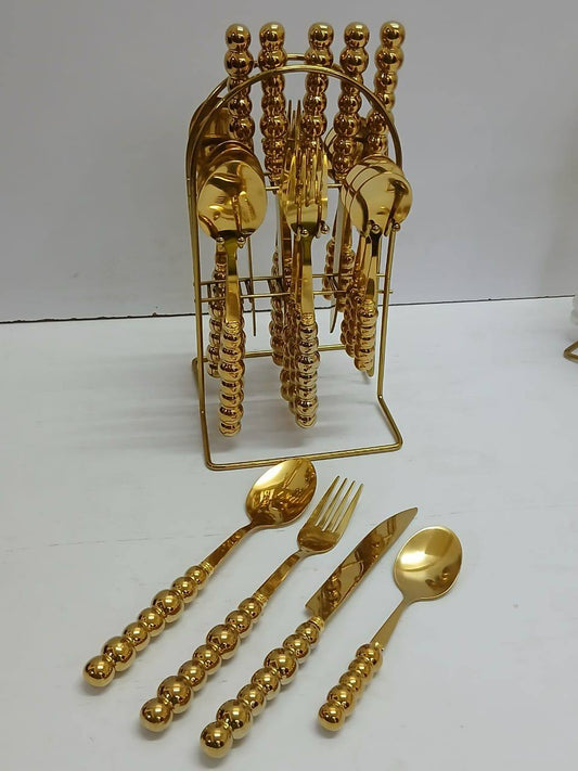 24 pcs Cutlery set with stand