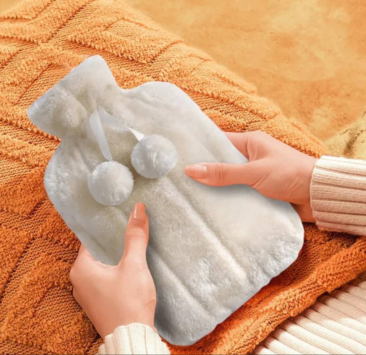 Plush velvet  hot water bottle