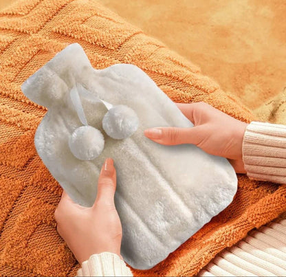 Plush velvet  hot water bottle