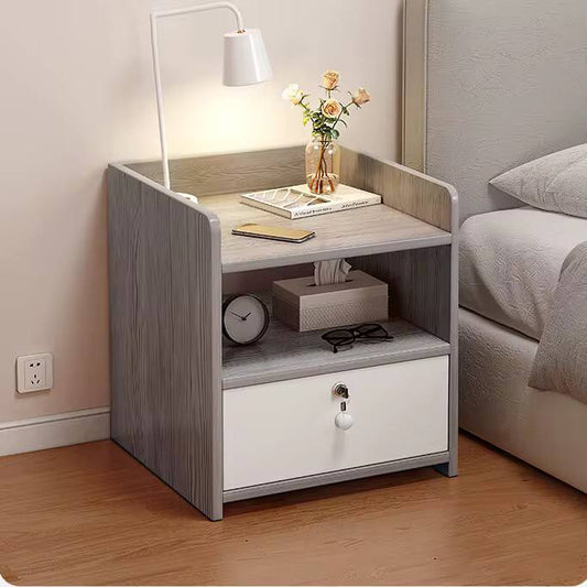 MINI BEDROOM MODERN BEDSIDE STORAGE WITH LOCKER