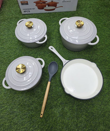7pcs Enamel Cast iron cooking pots