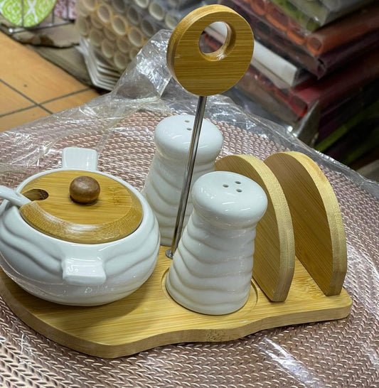 Sugar/Serviette/Shakers set