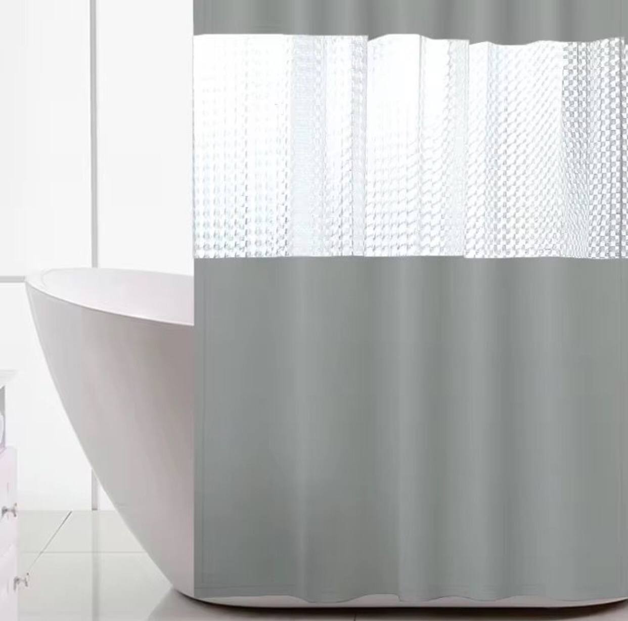 Polyester waterproof bath shower curtain