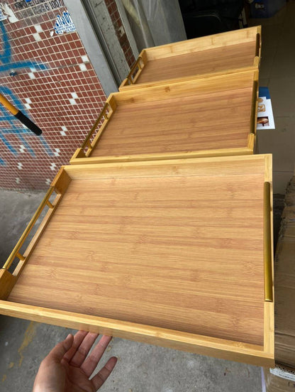 Tray set of 3 bamboo