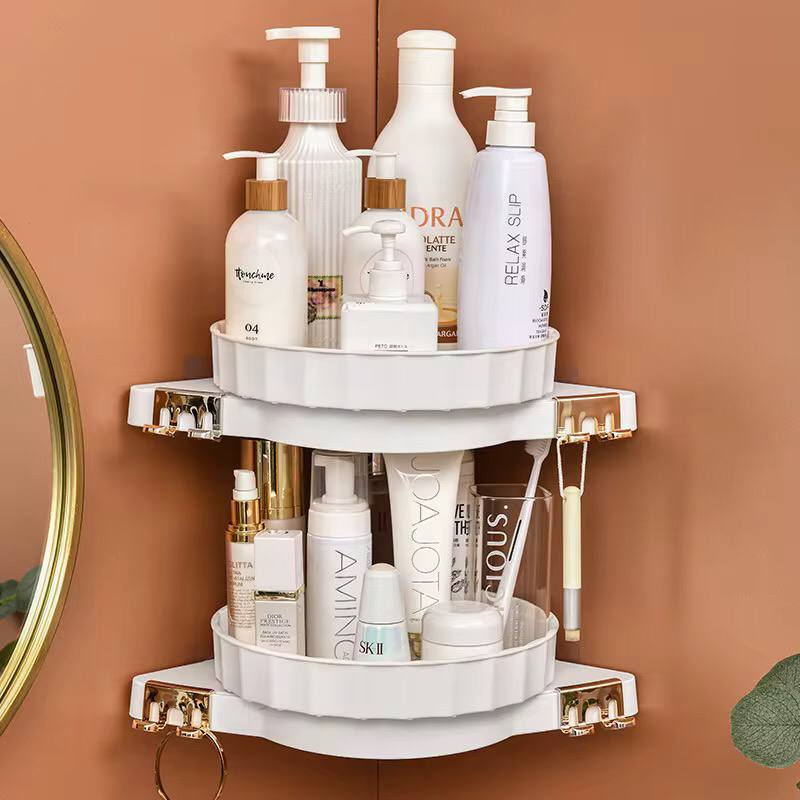 Rotating Triangle bathroom rack/ Cosmetic organizer