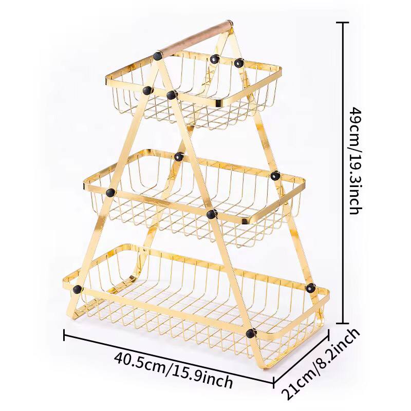 GOLD 3tier storage//fruit organizer rack