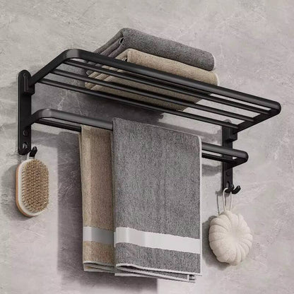 Bathroom wall mounted towel rack