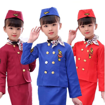 Professional Children's flight
attendant cosplay costume