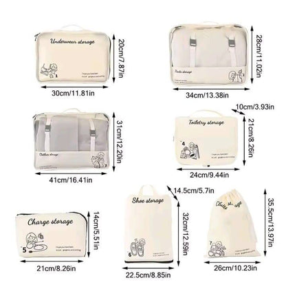 7pcs Luggage Travel Organizers For Suitcase