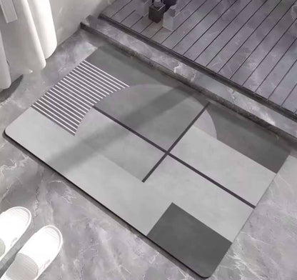 Rectangular Antislip absorbent bathroom mat