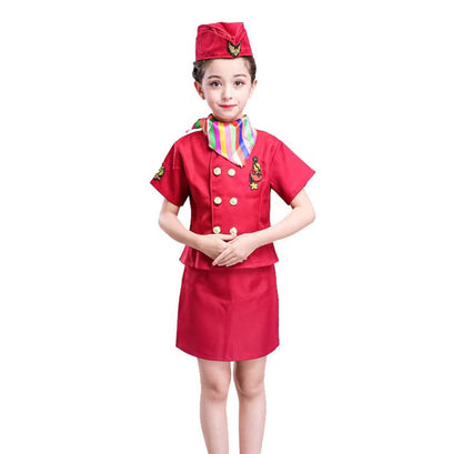 Professional Children's flight
attendant cosplay costume