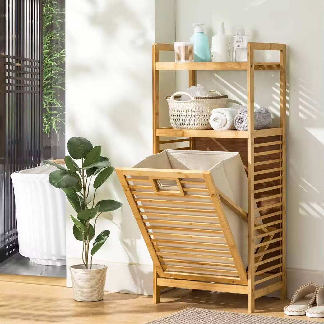 Bamboo laundry organizer
