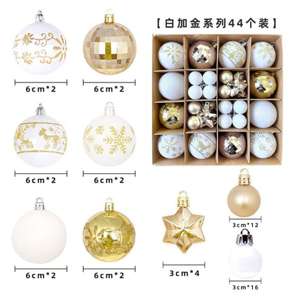 44pcs assorted  Christmas balls