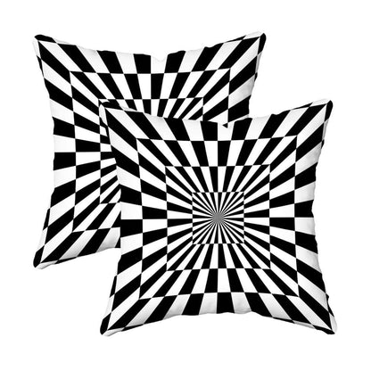 2 Pcs 45X45CM Geometric Contrast Color Print Pillowcase